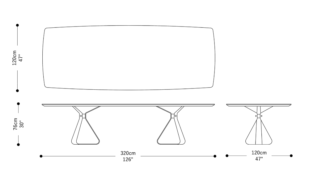 Image of the main dimensions of the product